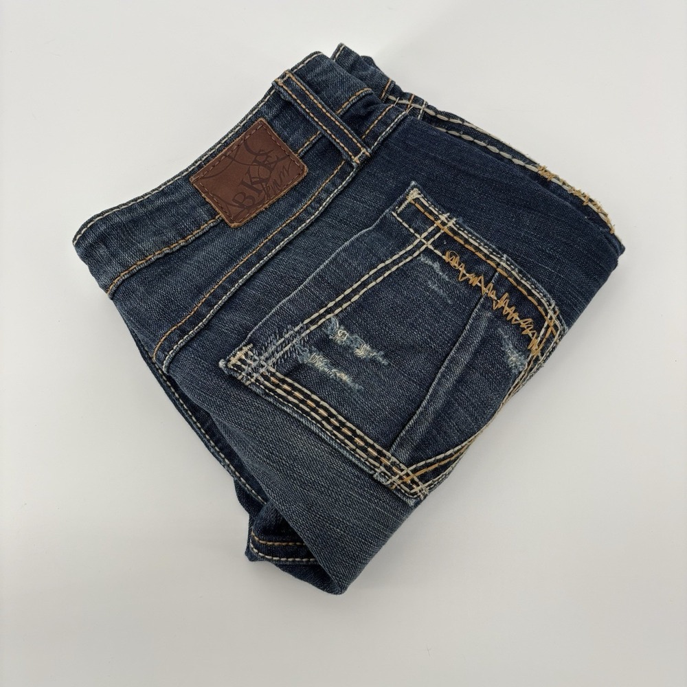 BKE Stella Crop‎ Jeans Size 29 Capri Denim Inseam 19" Blue Women's Frayed Hem